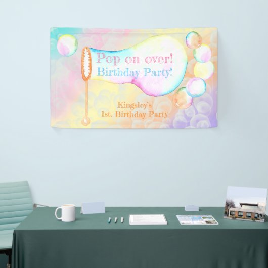 Pop op Over Kids Verjaardagsfeestje Spandoek (Beurs)