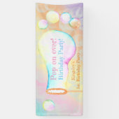 Pop op Over Kids Verjaardagsfeestje Spandoek (Verticaal)