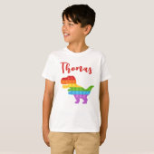 Pop op over! Pastel pop it dino boy T-shirt (Voorkant volledig)