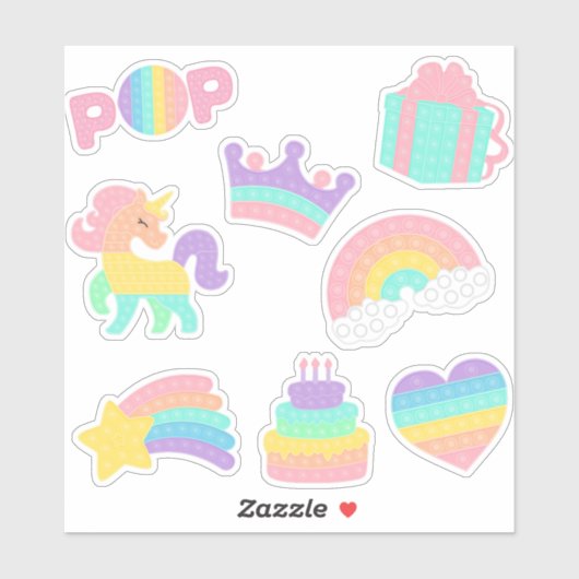 Pop op over! pop het kind voor meisje sticker pack (Vel)