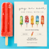 Pop op Over Popsicle Aangepaste Verjaardagsuitnodi Kaart