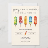 Pop op Over Popsicle Aangepaste Verjaardagsuitnodi Kaart (Voorkant)