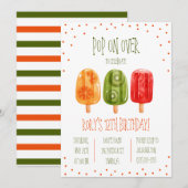 Pop op Over! Popsicle thema verjaardagsfeestje Kaart (Voorkant / Achterkant)