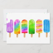 Pop op over Summer Ice Cream Girl Birthday Party Kaart (Achterkant)