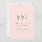 Pop op Over Summer Popsicle Verjaardagsfeestje Uit Kaart (Voorkant)