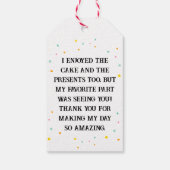 Pop op over verjaardagsfeestje dank je cadeaulabel (Achterkant)