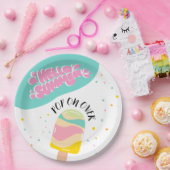 Pop op over verjaardagsfeestje papieren bordje (Feest)