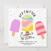 Pop op Over Verjaardagsfeestuitnodiging Briefkaart (Voorkant)