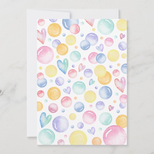Pop op Over voor Bubbles Birthday Kaart (Achterkant)