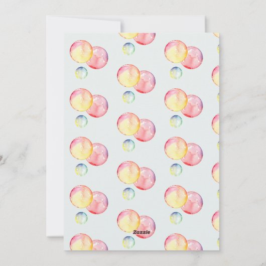 Pop op over! Zeepbellen Gelukkige verjaardag Feestdagenkaart (Achterkant)