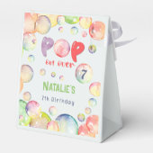 Pop op over! Zeepbellen verjaardags kind Bedankdoosjes (Achterkant)