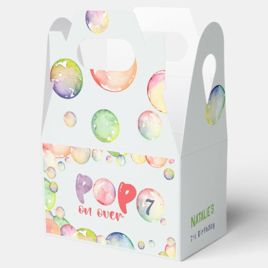 Pop op over! Zeepbellen verjaardags kind Bedankdoosjes (Geopend)