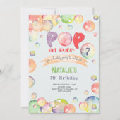 Pop op over! Zeepbellen verjaardags kind Kaart (Voorkant)