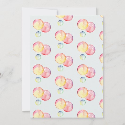 Pop op over! Zeepbellen verjaardags kind Kaart (Achterkant)