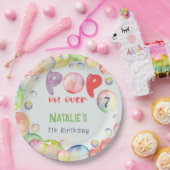 Pop op over! Zeepbellen verjaardags kind Papieren Bordje (Feest)