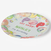 Pop op over! Zeepbellen verjaardags kind Papieren Bordje (Gekanteld)