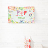 Pop op over! Zeepbellen verjaardags kind Spandoek (Insitu)