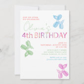 Pop op uitnodiging voor ballonhond van meer dan 4e (Voorkant)