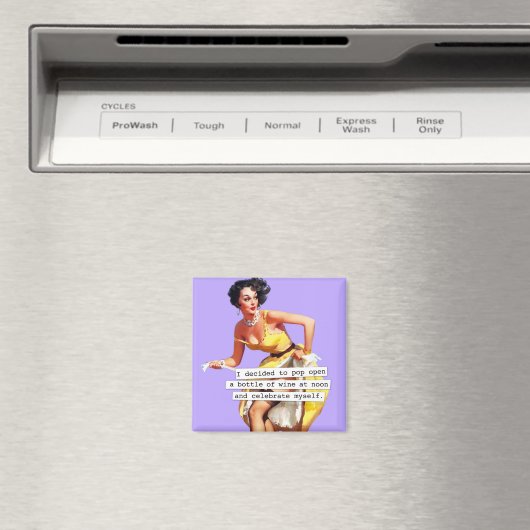 Pop Open een flesje wijn om 12 uur Magneet (Insitu (Vaatwasser))