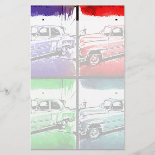 Pop oude Vintage Waterverf Briefpapier