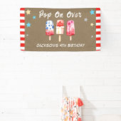 Pop Over Kids Zomer Popsicle Verjaardag Kraft Papi Spandoek (Insitu)