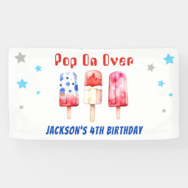 Pop over Kinder Zomer Popsicle Verjaardag Spandoek