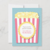 Pop over Popcorn Movie Night Pastel Verjaardagsfee Kaart (Voorkant)