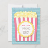 Pop over Popcorn Movie Night Pastel Verjaardagsfee Kaart (Achterkant)