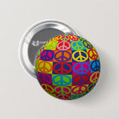 Pop Peace Ball Ronde Button 5,7 Cm (Voorkant /achterkant)