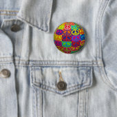 Pop Peace Ball Ronde Button 5,7 Cm (In situ)