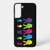 Pop Peace Hands Samsung Galaxy Hoesje (Achterkant)