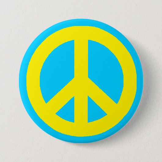 Pop Peace Ronde Button 7,6 Cm (Voorkant)