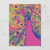 Pop Peacock Briefkaart (Voorkant)
