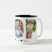 Pop Photo Collage | Opa Vaderdag Gift Tweekleurige Koffiemok (Voorkant rechts)