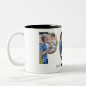 Pop Photo Collage | Opa Vaderdag Gift Tweekleurige Koffiemok (Links)