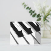Pop Piano-toetsenbord Briefkaart (Staand voorkant)