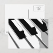 Pop Piano-toetsenbord Briefkaart (Voorkant / Achterkant)