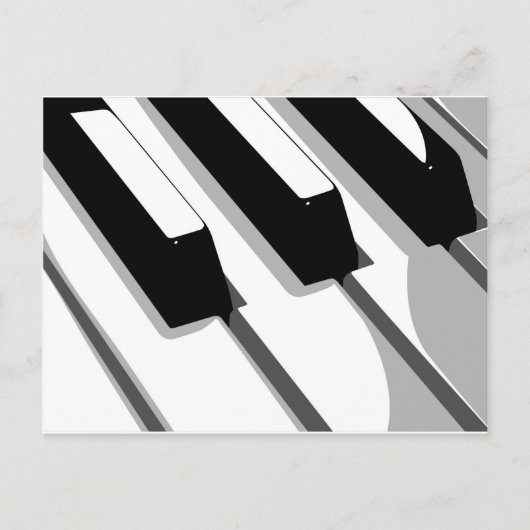 Pop Piano-toetsenbord Briefkaart (Voorkant)