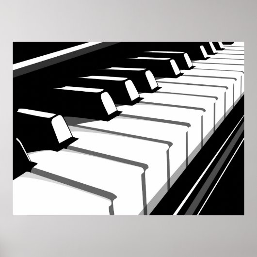 Pop Piano-toetsenbord Poster (Voorkant)