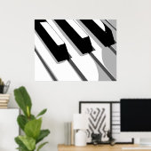 Pop Piano-toetsenbord Poster (Thuiskantoor)