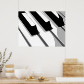 Pop Piano-toetsenbord Poster (Keuken)