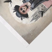 Pop Pink Lady of Ravens Tissuepapier (Detail)