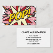 POP Plezier Retro Stripboek Visitekaartje (Voorkant / Achterkant)