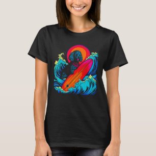 Pop poedel hond surfen t-shirt
