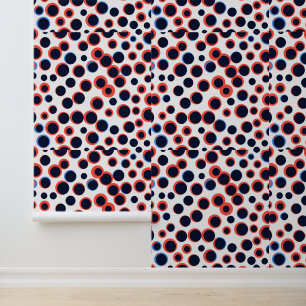 Pop Polka: Retromodern puntfusiepatroon Behang