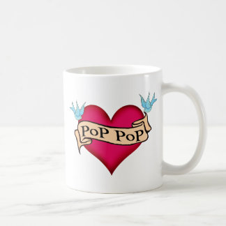 Pop Pop - aangepaste T-shirts voor het Tattoo van Koffiemok