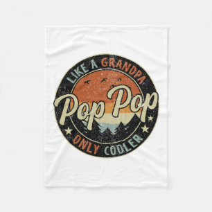 Pop Pop als een opa alleen koeler Retro F Fleece Deken