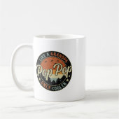 Pop Pop als een opa alleen koeler  Retro F Koffiemok (Links)