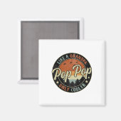 Pop Pop als een opa alleen koeler  Retro F Magneet (Voorkant / Achterkant)