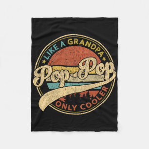 Pop Pop als een opa alleen koeler retro Pop-pop f Fleece Deken